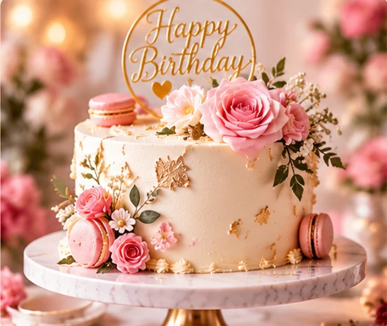 Floral birthday cake